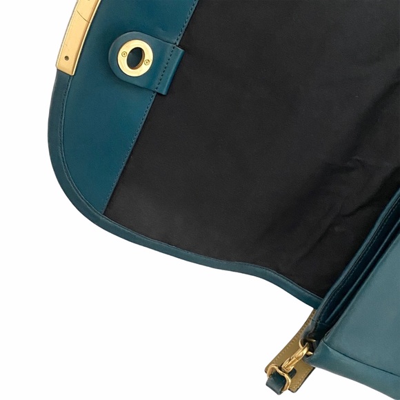Marc By Marc Jacobs MBMJ ☾ Large Luna ☾ Messenger Crossbody Bag ☾ Blue Leather - Picture 9 of 16
